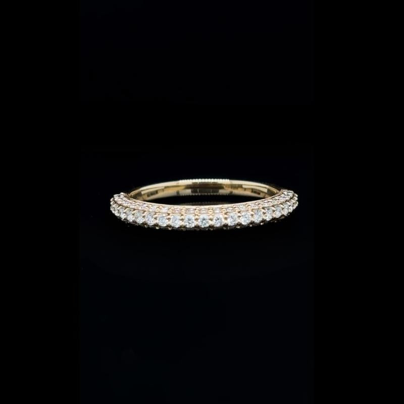 3D Pave Lab Diamond Wedding Band (0.54ct Total)