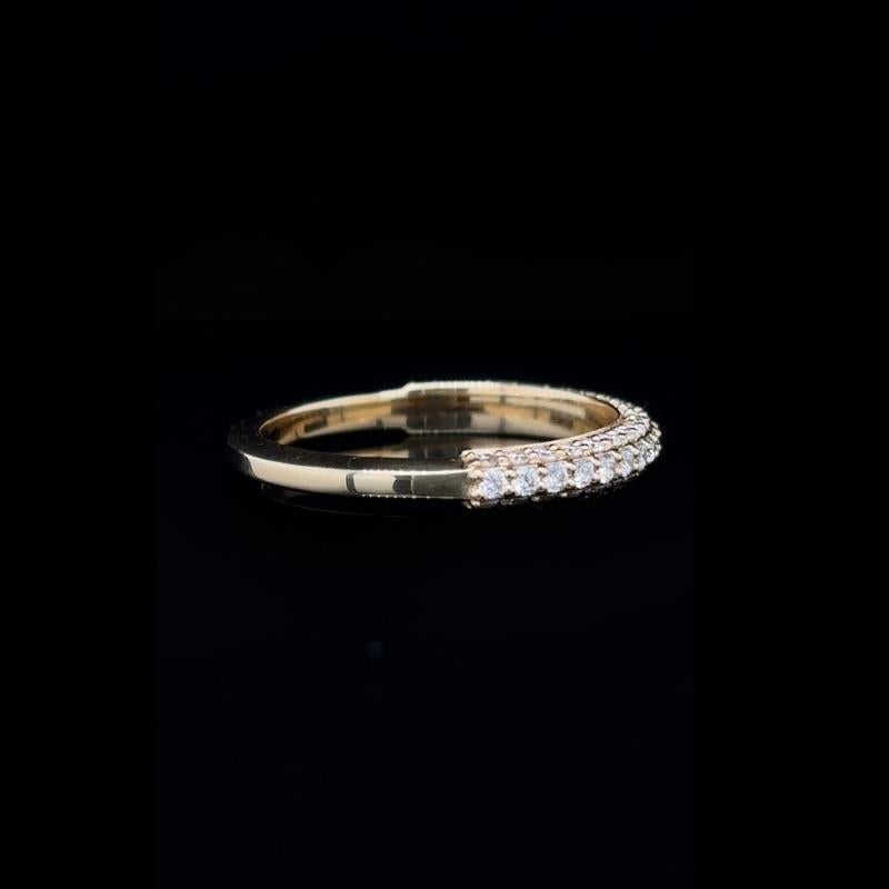 3D Pave Lab Diamond Wedding Band (0.54ct Total)