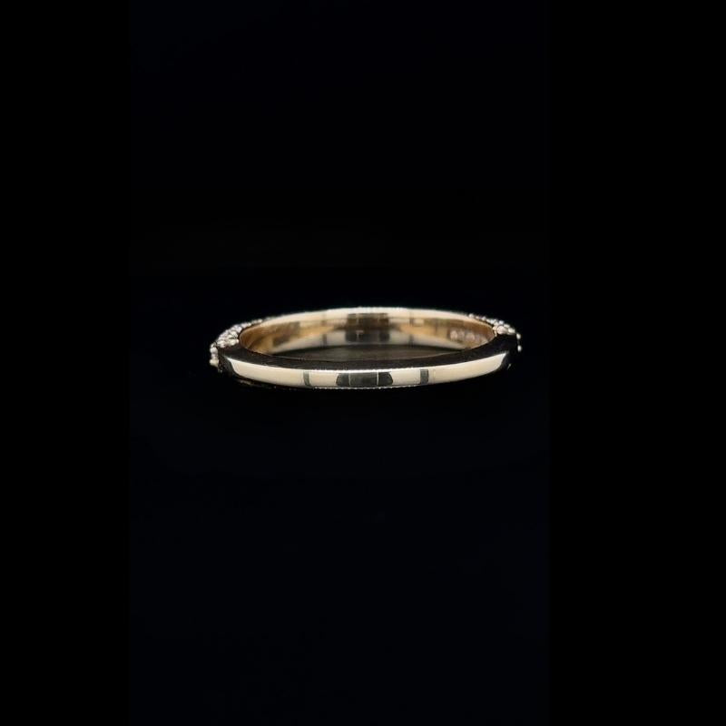 3D Pave Lab Diamond Wedding Band back view.