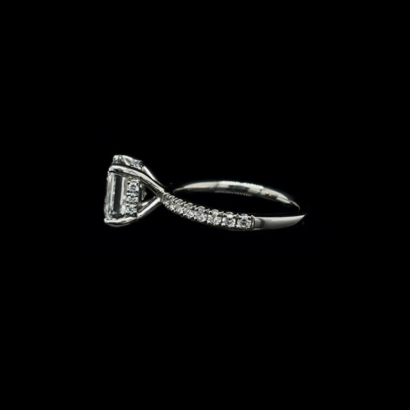 Asscher Lab Diamond Engagement Ring (3.43cts Total, 3.01cts Centre)