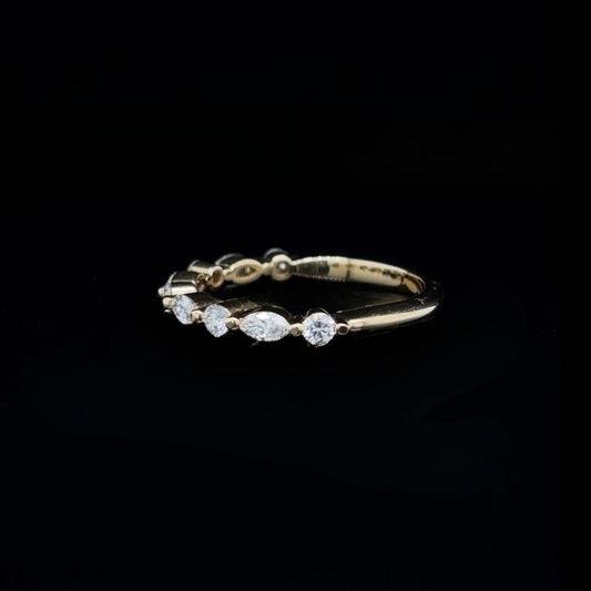 Bubble Marquise Lab Diamond Wedding Band (0.51ct Total)