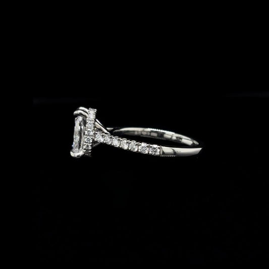 Elongated Cushion Lab Diamond Engagement Ring (2.55cts Total, 2.03cts Centre)