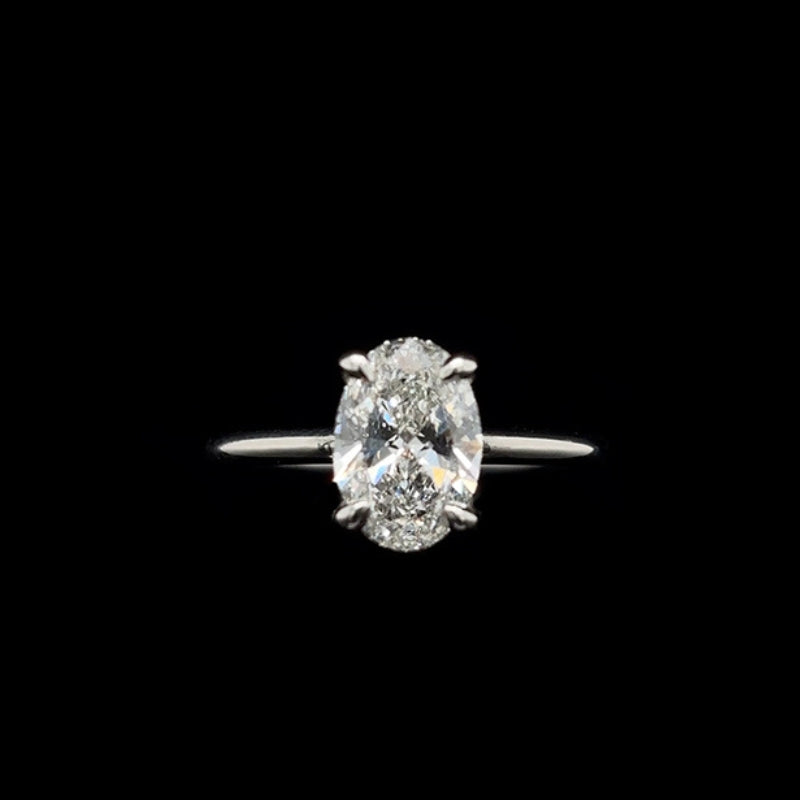 Oval Lab Diamond Engagement Ring (1.69cts Total, 1.53ct Centre)