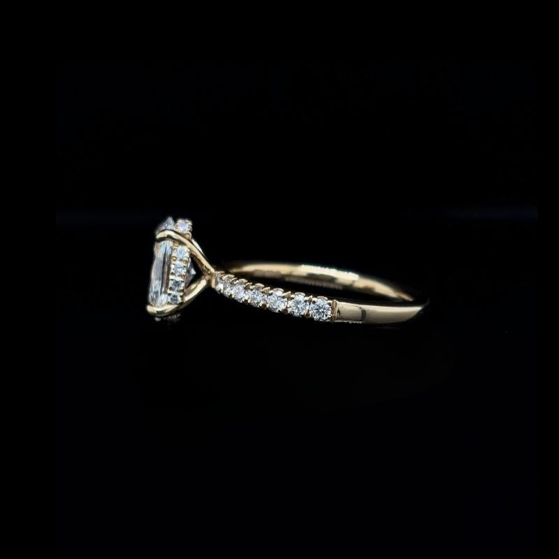 Oval Lab Diamond Engagement Ring (2.00cts Total, 1.54cts Centre)
