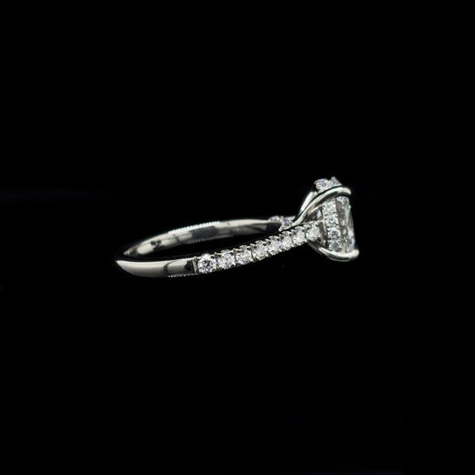 Oval Lab Diamond Engagement Ring (2.05cts Total, 1.51ct Centre)