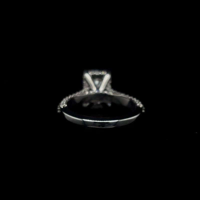 Radiant 3D Pave Lab Diamond Engagement Ring (3.95cts Total, 3.08cts Centre)