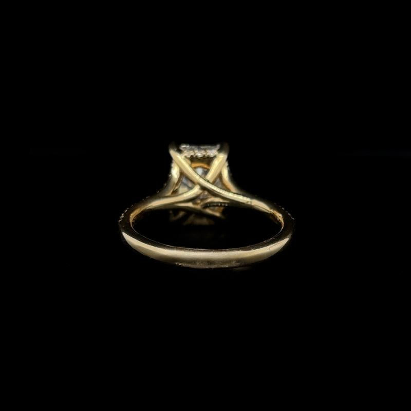 Radiant Crossover Split Shank Lab Diamond Engagement Ring (3.06cts Total, 2.58cts Centre)