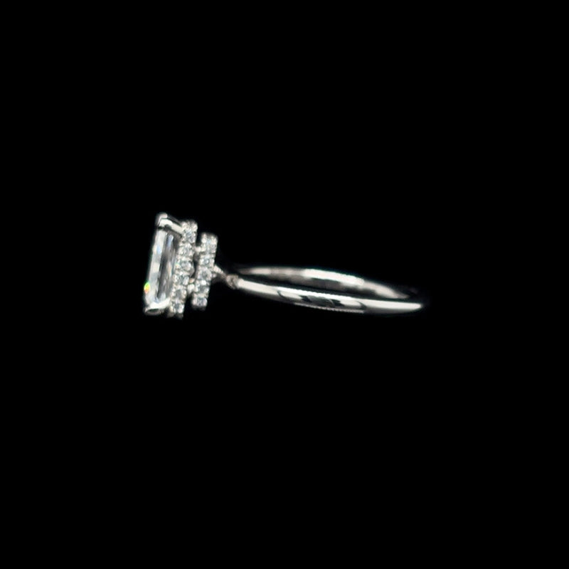 Radiant Double Hidden Halo Lab Diamond Engagement Ring (2.26cts Total, 1.97ct Centre)