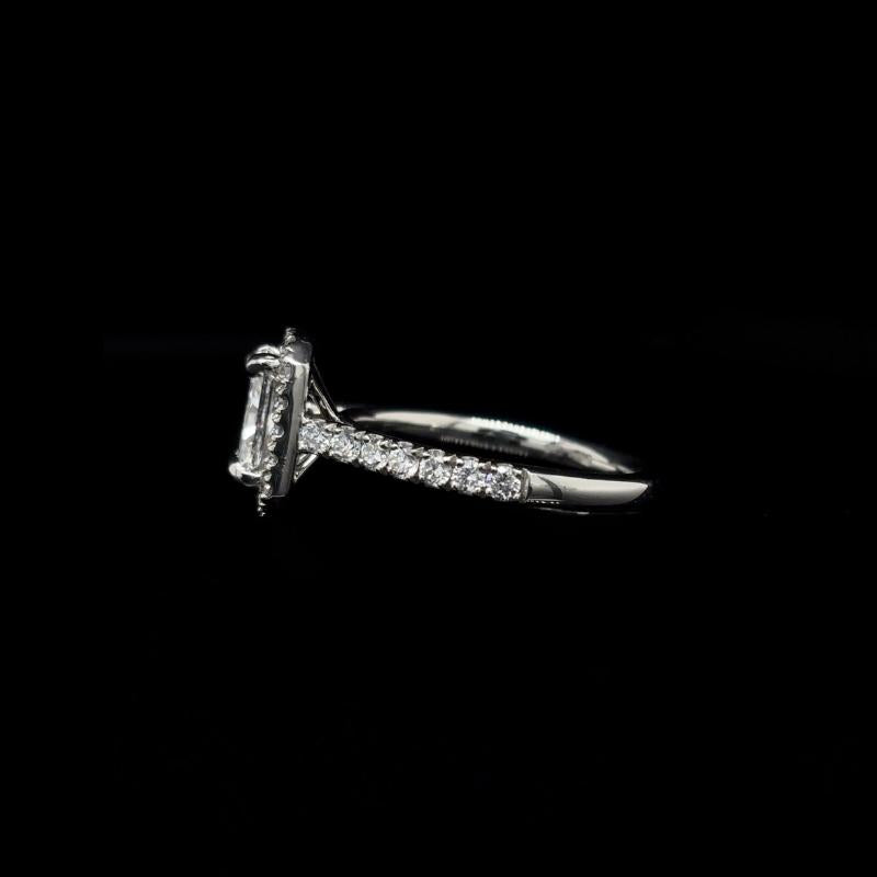 Radiant Halo Lab Diamond Engagement Ring (1.66ct Total, 1.08ct Centre)