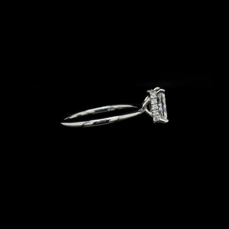 Radiant Lab Diamond Engagement Ring (1.15ct Total, 1.01ct Centre)