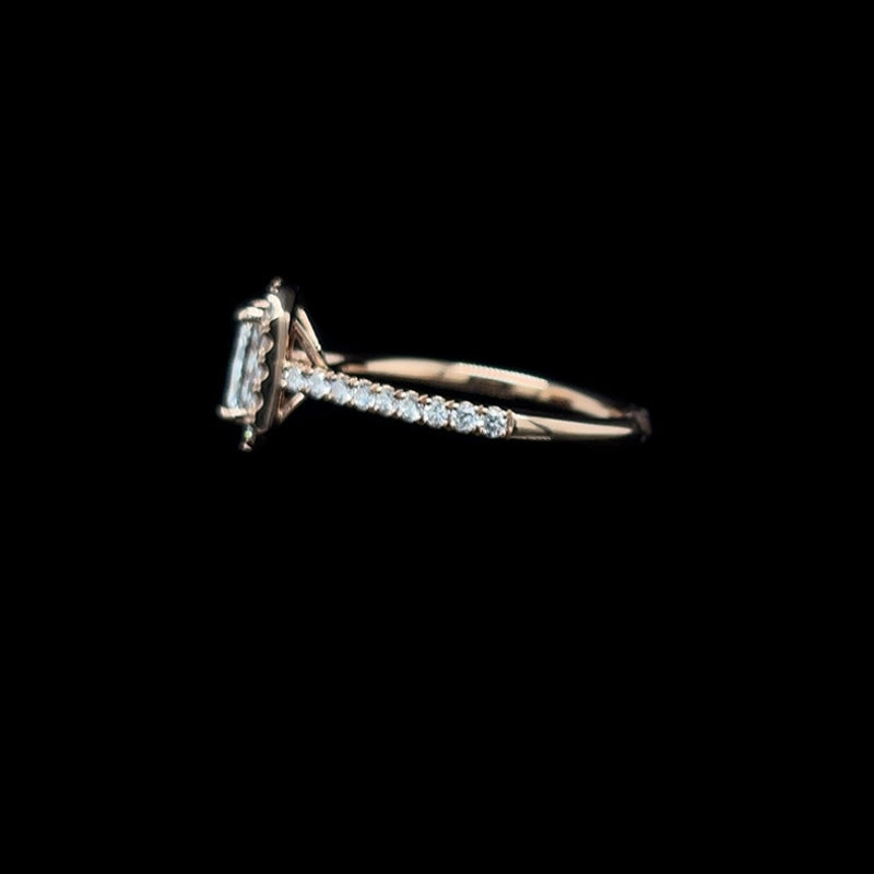 Radiant Lab Diamond Engagement Ring (1.22ct Total, 0.75ct Centre)