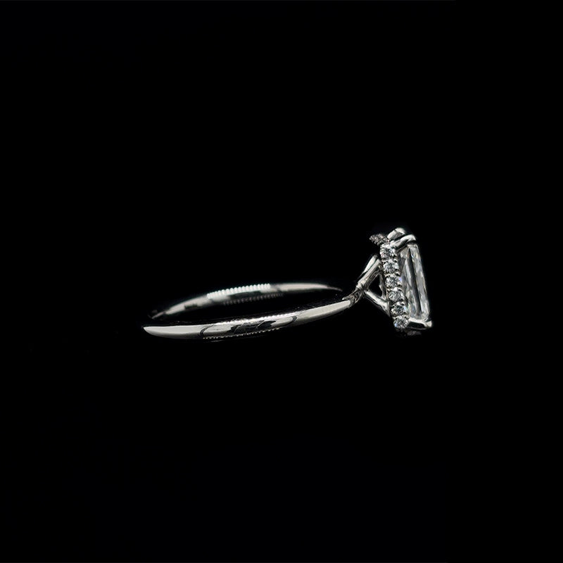 Radiant Lab Diamond Engagement Ring (1.74ct Total, 1.56ct Centre)