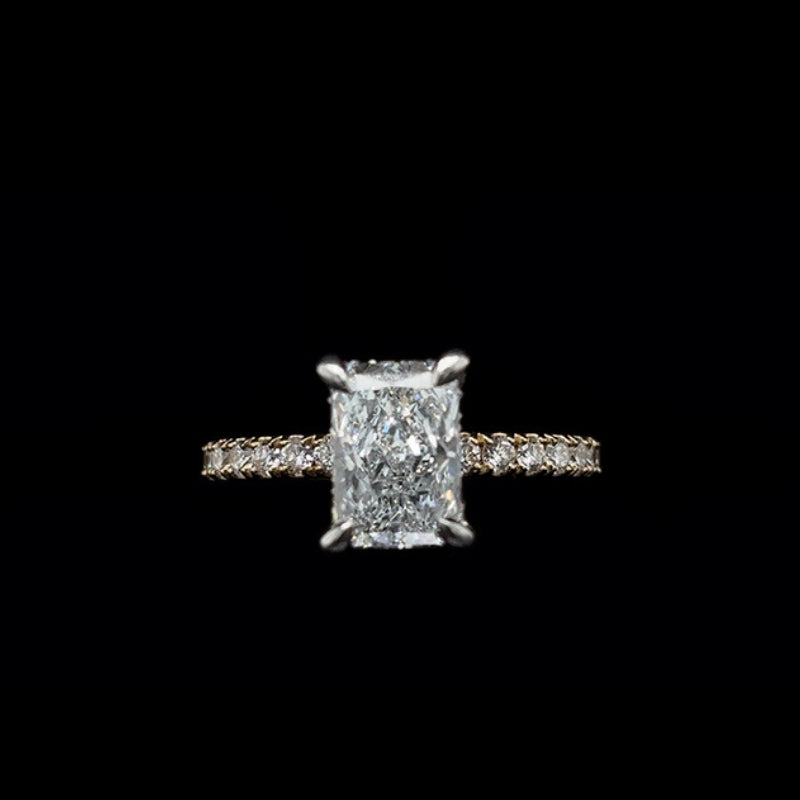 Radiant Lab Diamond Engagement Ring (2.00cts Total, 1.54ct Centre)