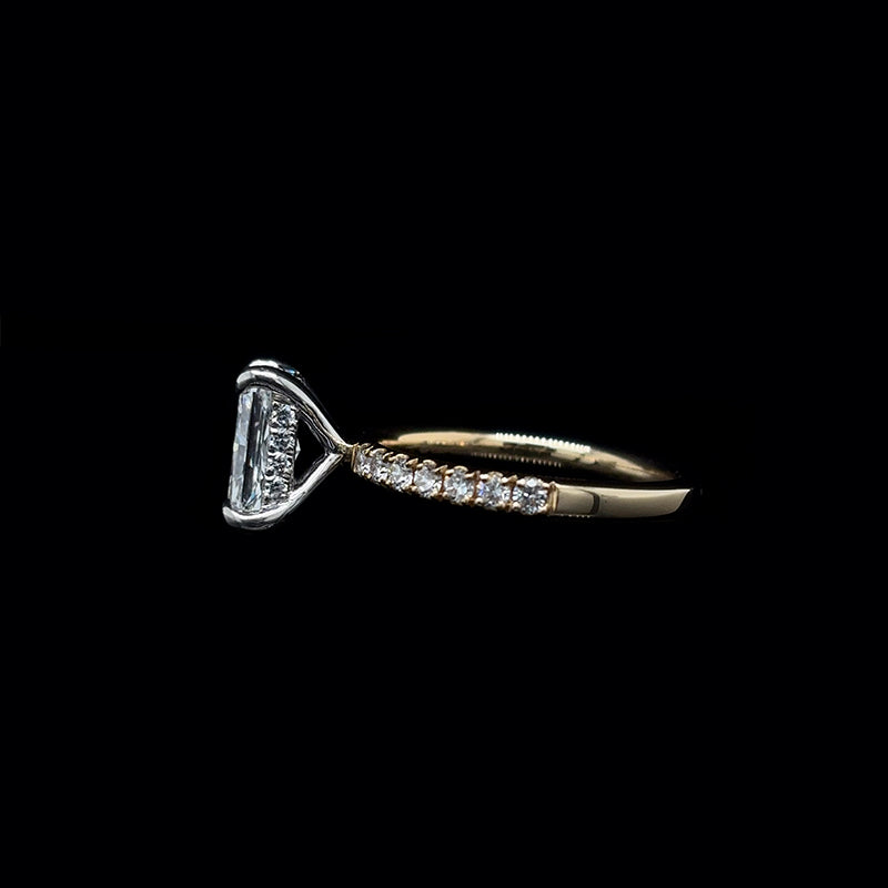 Radiant Lab Diamond Engagement Ring (2.00cts Total, 1.54ct Centre)