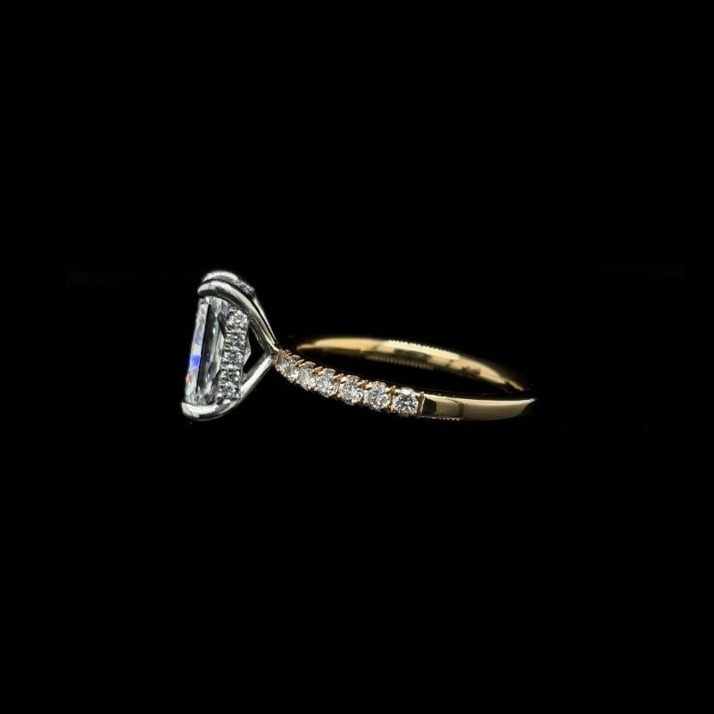 Radiant Lab Diamond Engagement Ring (2.57cts Total, 2.06cts Centre)