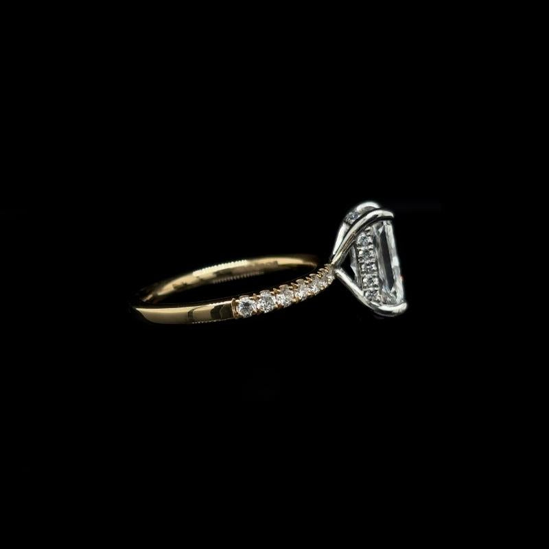 Radiant Lab Diamond Engagement Ring (2.57cts Total, 2.06cts Centre)