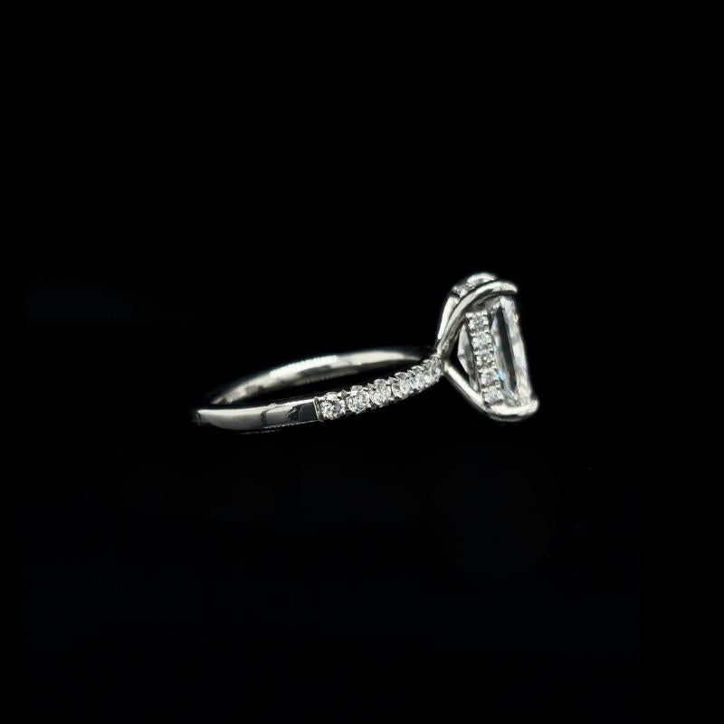 Radiant Lab Diamond Engagement Ring (3.58cts Total, 3.07cts Centre)