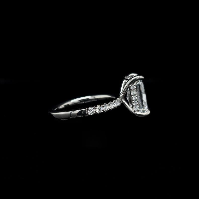 Radiant Lab Diamond Engagement Ring (3.60cts Total, 3.09cts Centre)