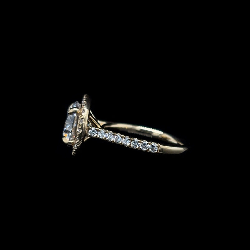 Round Halo Lab Diamond Engagement Ring (3.68cts Total, 3.05cts Centre)