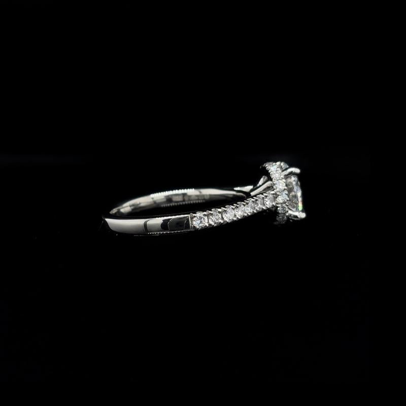 Round Lab Diamond Engagement Ring (2.01cts Total, 1.55ct Centre)
