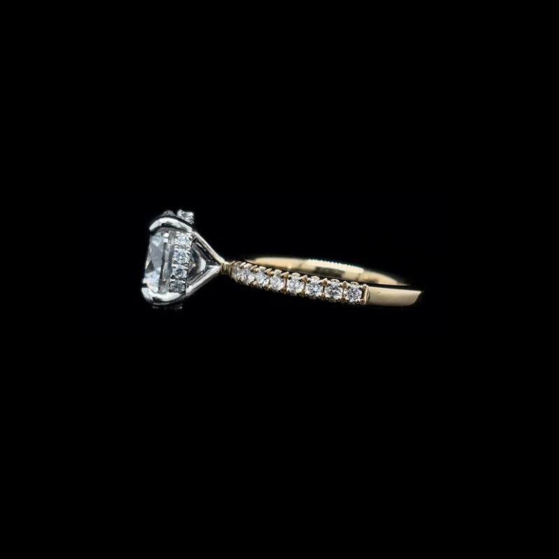 Round Lab Diamond Engagement Ring (3.47cts Total, 3.02cts Centre)