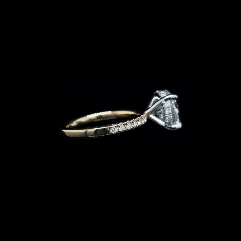 Round Lab Diamond Engagement Ring (3.47cts Total, 3.02cts Centre)