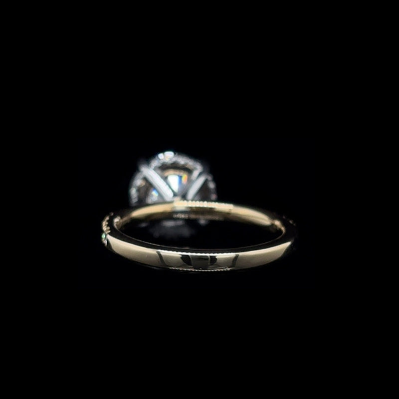 Round Lab Diamond Engagement Ring (3.47cts Total, 3.02cts Centre)