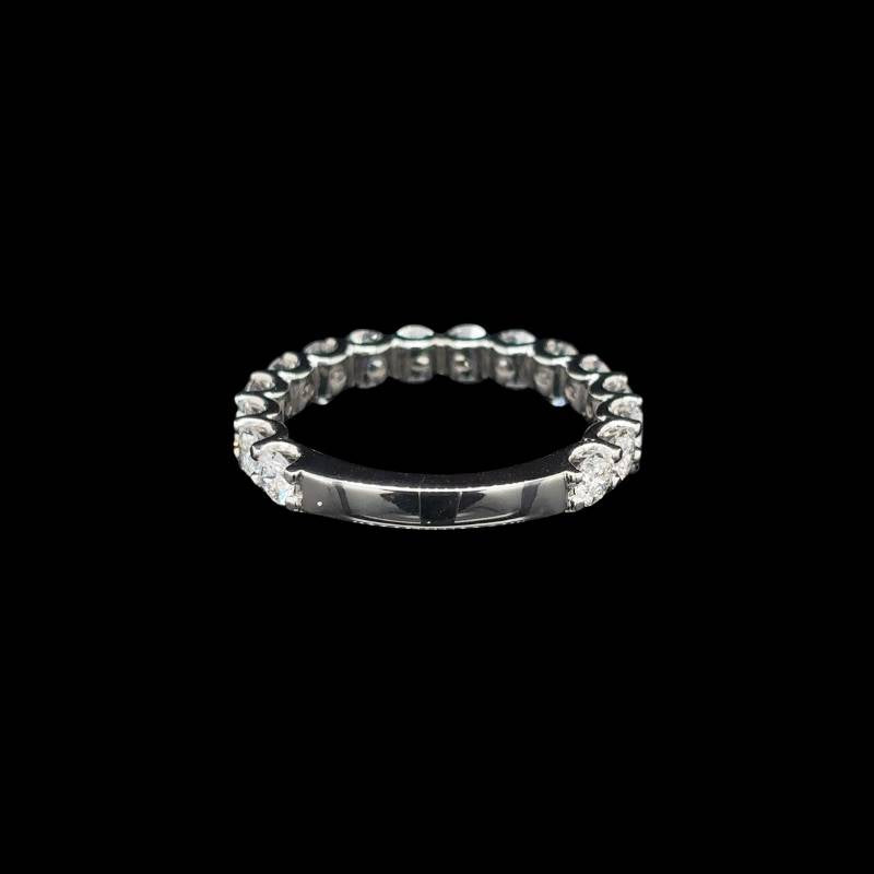 Round Lab Diamond Wedding Band back view.