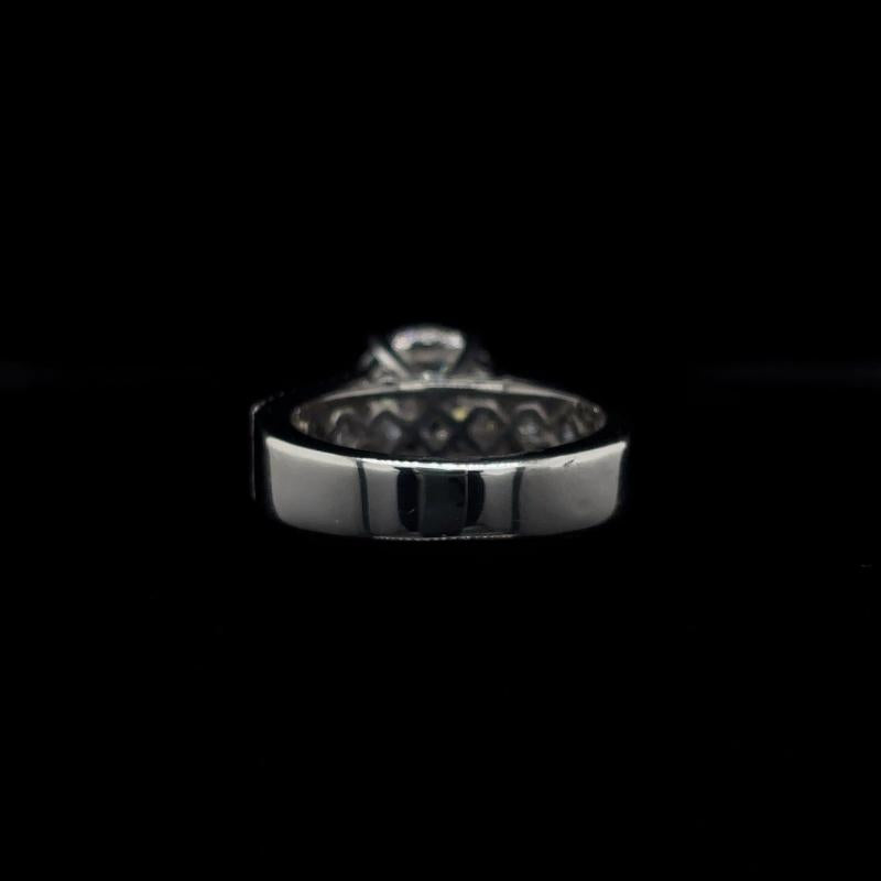 Round Multi Row Band Lab Diamond Engagement Ring (4.59cts Total, 3.06cts Centre)