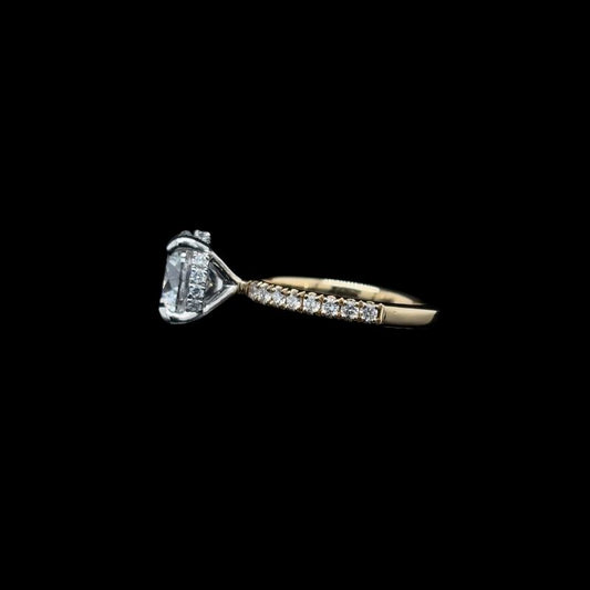 Round Lab Diamond Engagement Ring (3.47cts Total, 3.02cts Centre)
