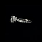 3D Pave Double Hidden Halo Round Lab Diamond Engagement Ring (4.00cts Total, 3.06cts Centre)