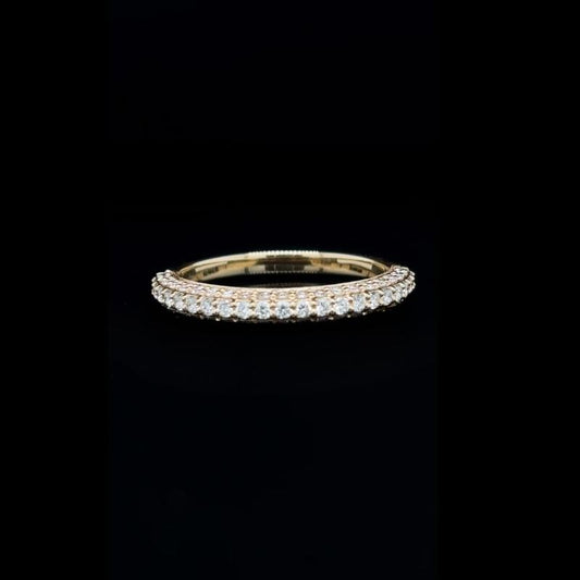 3D Pave Lab Diamond Wedding Band (0.75ct Total)