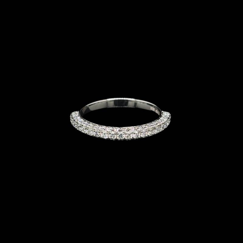 3D Pave Lab Diamond Wedding Band (0.75ct Total)