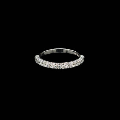 3D Pave Lab Diamond Wedding Band (0.76ct Total)