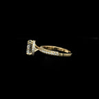 3D Pave Round Lab Diamond Engagement Ring (3.94cts Total, 3.07cts Centre)