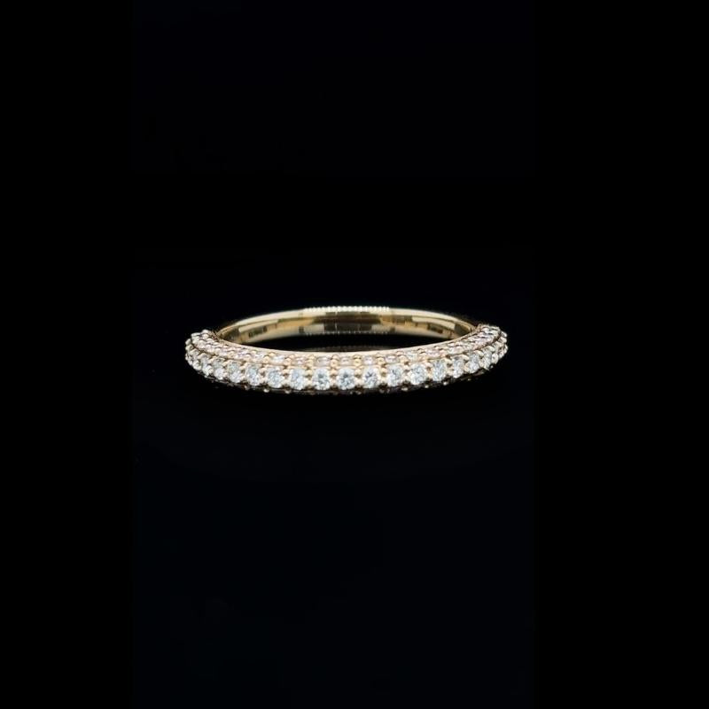 3D Pave Lab Diamond Wedding Band (0.54ct Total)