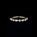 Bubble Marquise Lab Diamond Wedding Band (0.51ct Total)