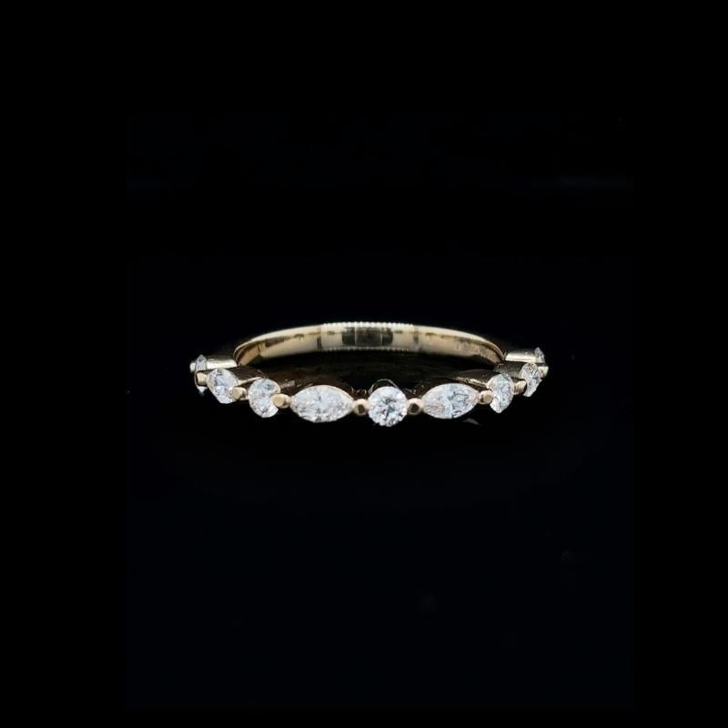 Bubble Marquise Lab Diamond Wedding Band (0.51ct Total)