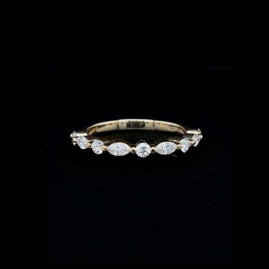Bubble Marquise Lab Diamond Wedding Band (0.51ct Total)