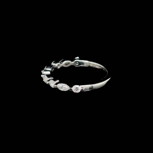 Bubble Marquise Lab Diamond Wedding Band (0.51ct Total)