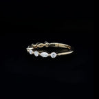 Bubble Marquise Lab Diamond Wedding Band (0.51ct Total)