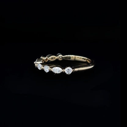 Bubble Marquise Lab Diamond Wedding Band (0.51ct Total)