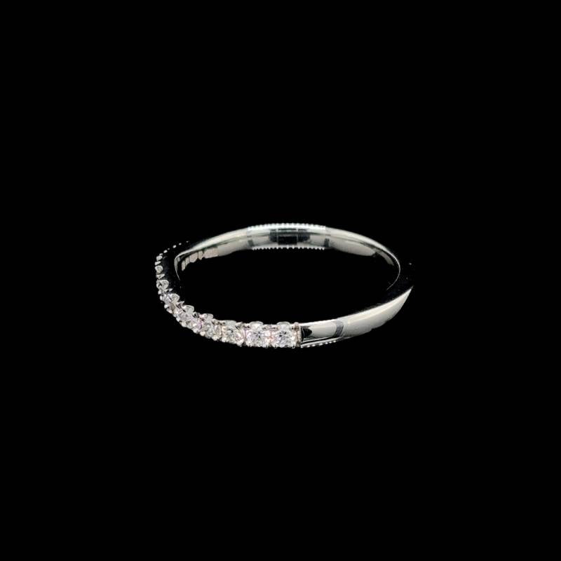 Curve Lab Diamond Wedding Band left view.