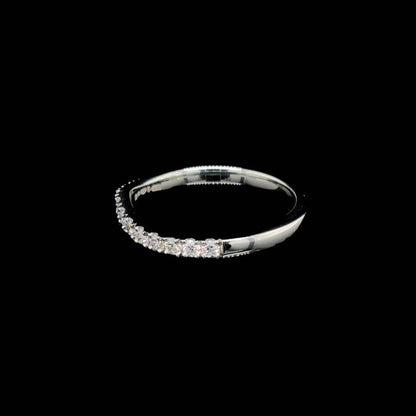 Curve Lab Diamond Wedding Band left view.