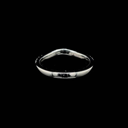 Curve Lab Diamond Wedding Band back view. 
