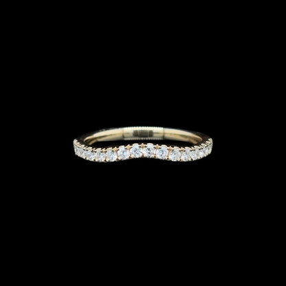 Curve Lab Diamond Wedding Band front view. 