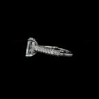 Elongated Cushion 3D Pave Lab Diamond Engagement Ring (3.91cts Total, 3.06cts Centre)