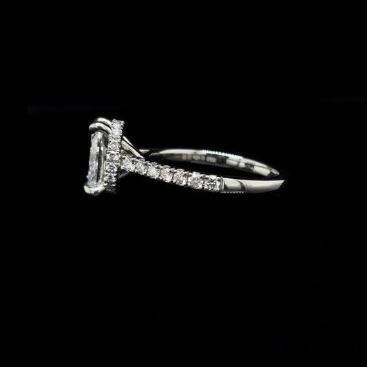 Elongated Cushion Lab Diamond Engagement Ring (1.92ct Total, 1.51ct Centre)