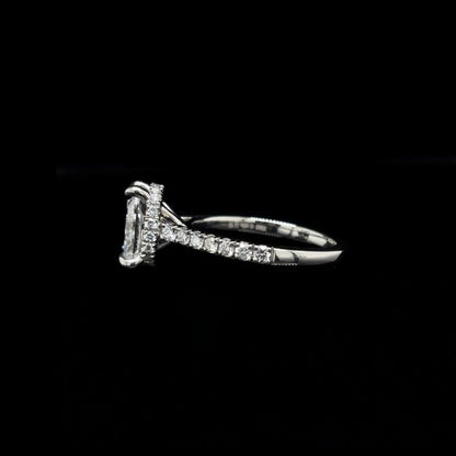 Elongated Cushion Lab Diamond Engagement Ring (2.55cts Total, 2.03cts Centre)