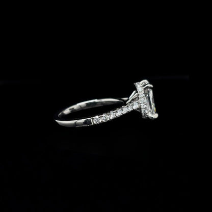 Elongated Cushion Lab Diamond Engagement Ring (2.55cts Total, 2.03cts Centre)
